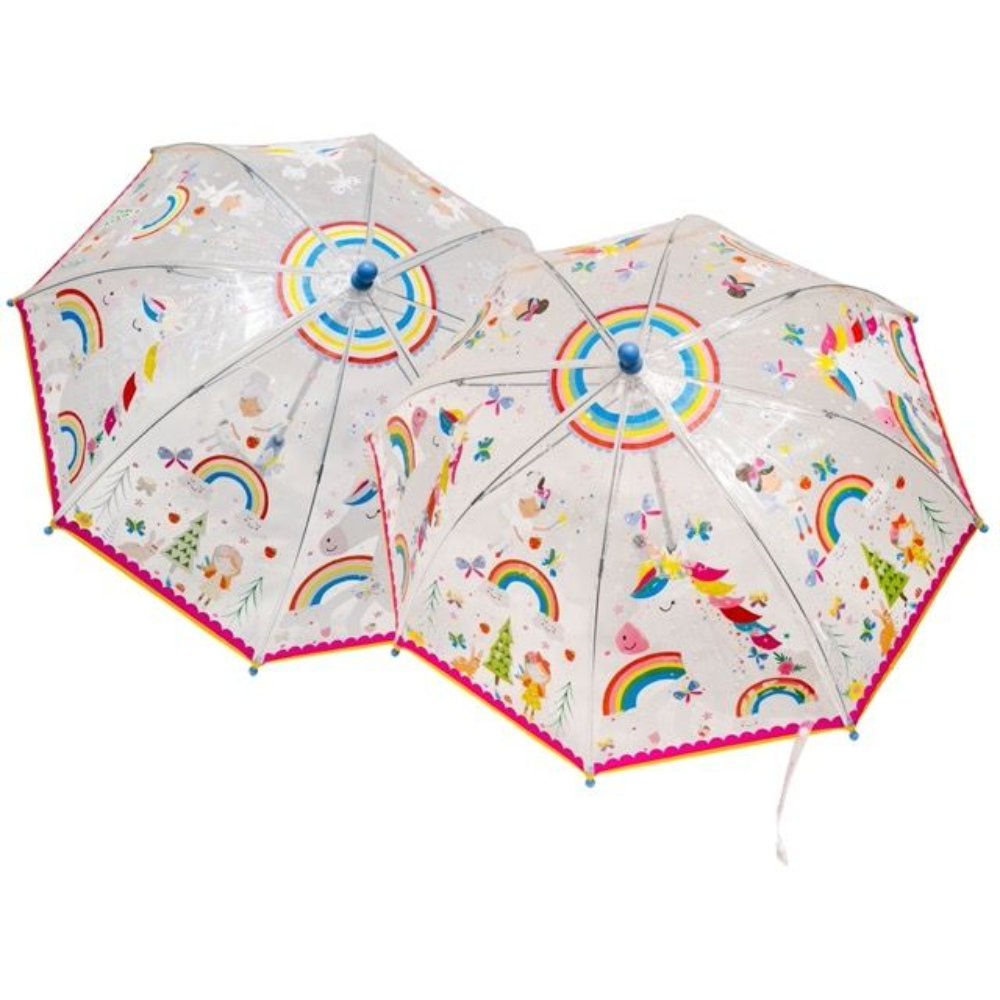 FLOSS & ROCK UK Colour Changing Umbrella - Rainbow Fairy Transparent