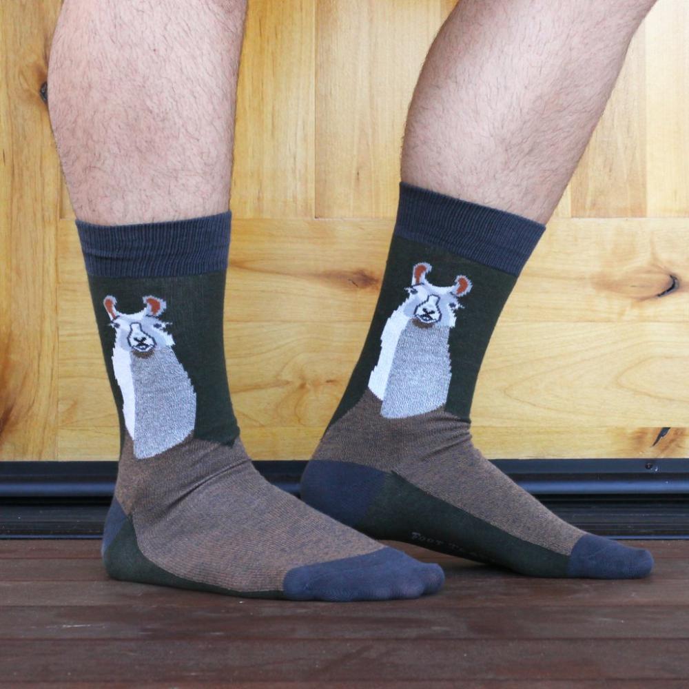 Load image into Gallery viewer, FOOT TRAFFIC Men&#39;s Socks - Llama