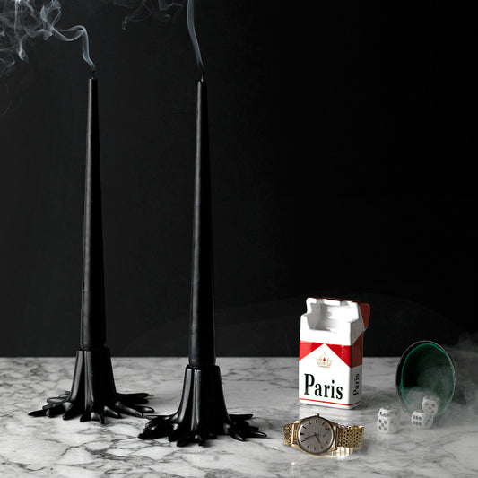 GARDEN GLORY Candle Holder "Mini Root" - Onyx Black