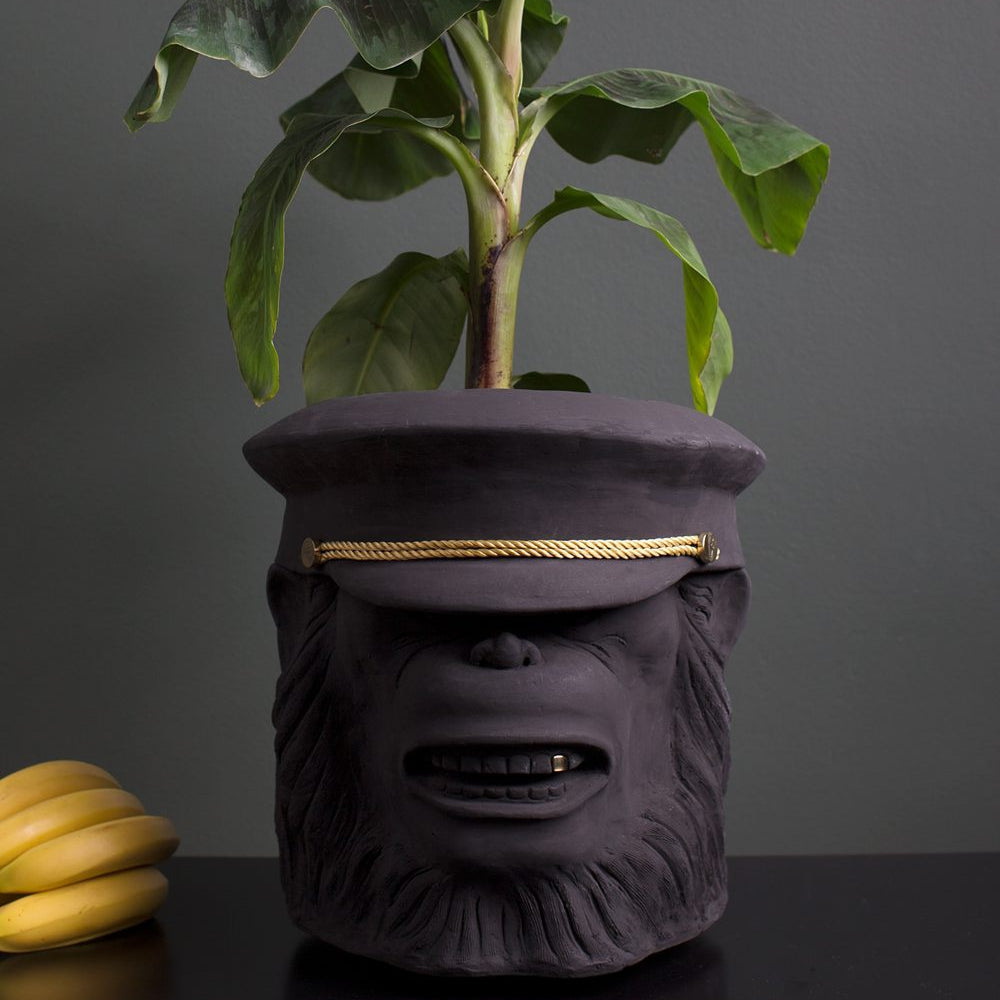 Load image into Gallery viewer, GARDEN GLORY Monkey Pot Large - Black