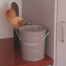 Load image into Gallery viewer, HEAVEN IN EARTH Metal Compost Bucket - Dusk