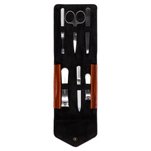 Load image into Gallery viewer, GENTLEMENS HARDWARE Canvas &amp; Leather Manicure Set - Charcoal