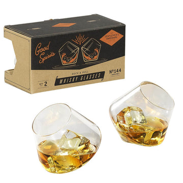 GENTLEMENS HARDWARE Rocking Whiskey Glasses Set of 2