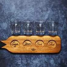 Load image into Gallery viewer, GENTLEMENS HARDWARE Serving Paddle and Shot Glasses, Set of 4
