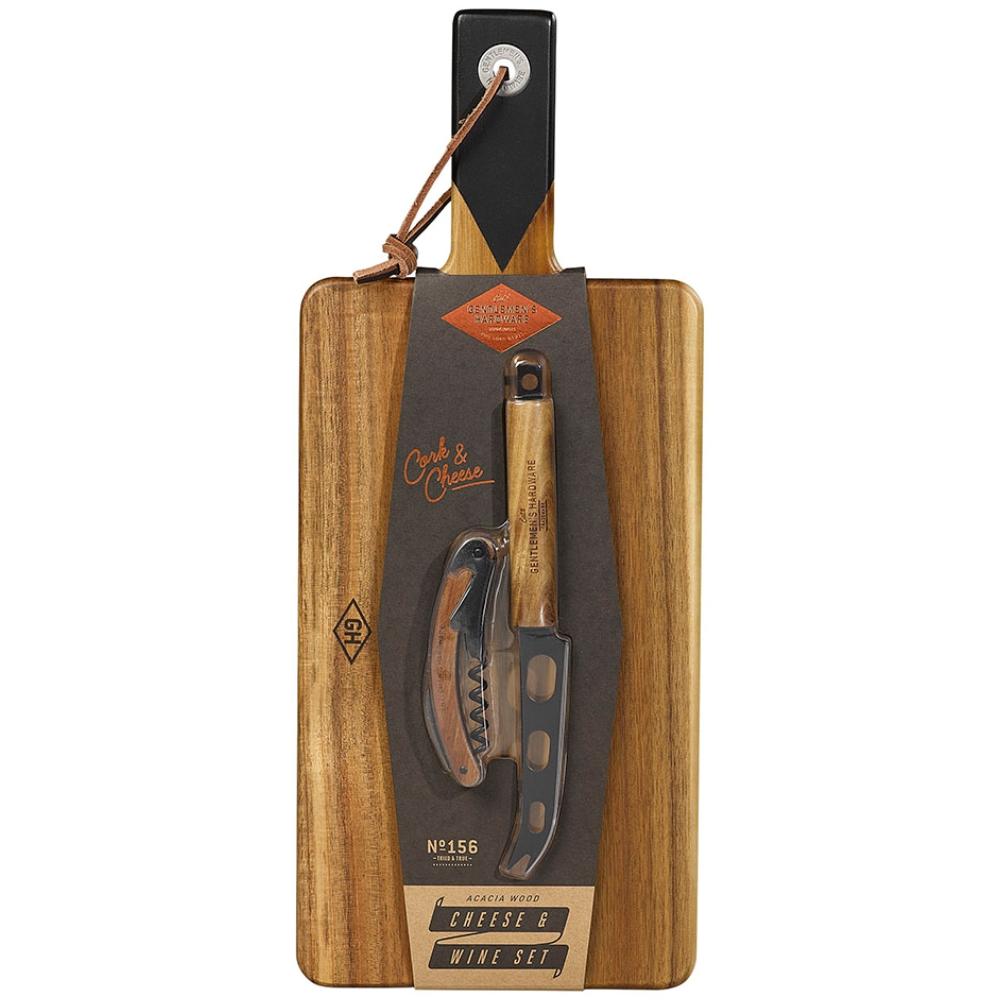 Load image into Gallery viewer, GENTLEMENS HARDWARE Cheese Board and Knife Set with Wine Opener