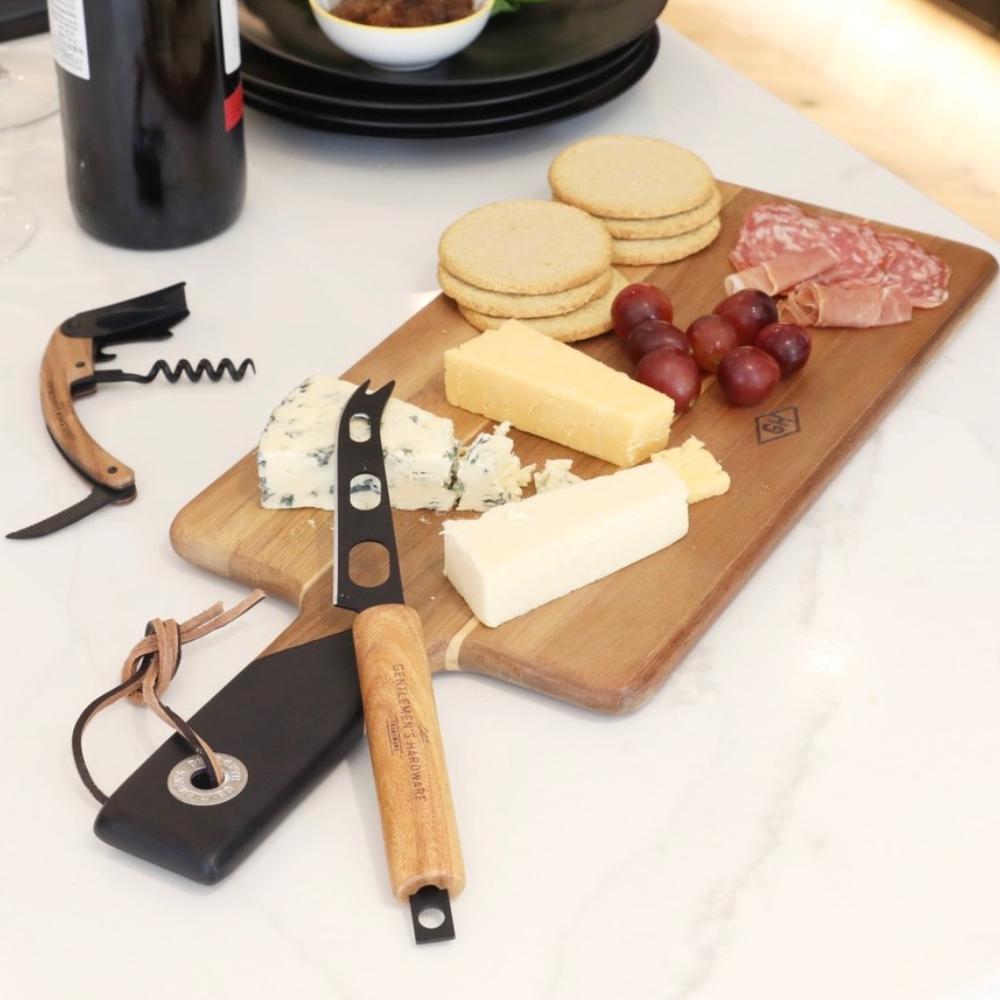 Load image into Gallery viewer, GENTLEMENS HARDWARE Cheese Board and Knife Set with Wine Opener