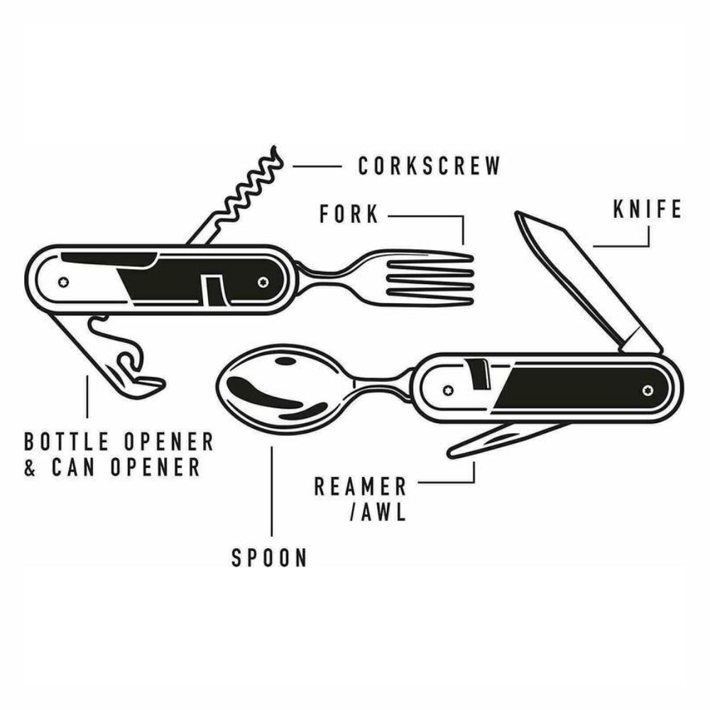 Load image into Gallery viewer, GENTLEMENS HARDWARE Camping Cutlery Tools - Timber Handle