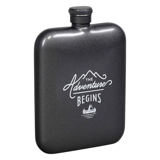 Load image into Gallery viewer, GENTLEMENS HARDWARE Hip Flask - The Adventure Begins