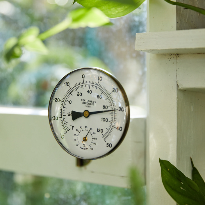 GENTLEMENS HARDWARE Garden Thermometer - Brass