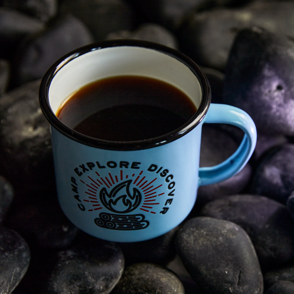 Load image into Gallery viewer, GENTLEMENS HARDWARE Enamel Mug - Camp Explore Discover 325ml