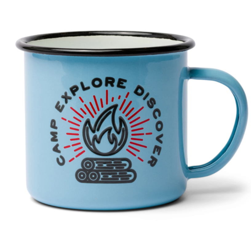 Load image into Gallery viewer, GENTLEMENS HARDWARE Enamel Mug - Camp Explore Discover 325ml