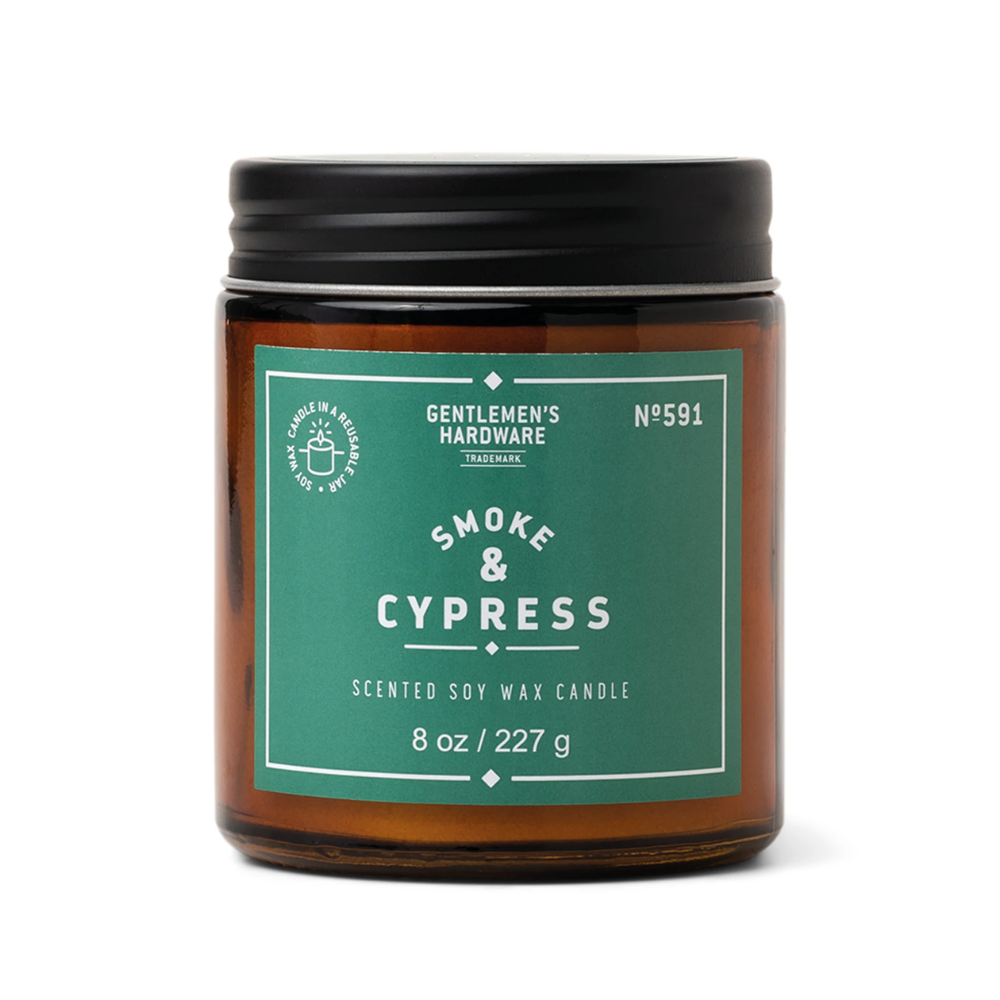 GENTLEMENS HARDWARE Soy Wax Candle - Smoke and Cypress 227g