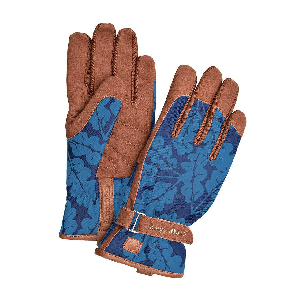 BURGON & BALL Love the Glove Gardening Gloves - Oak Leaf Navy S/M - Pair