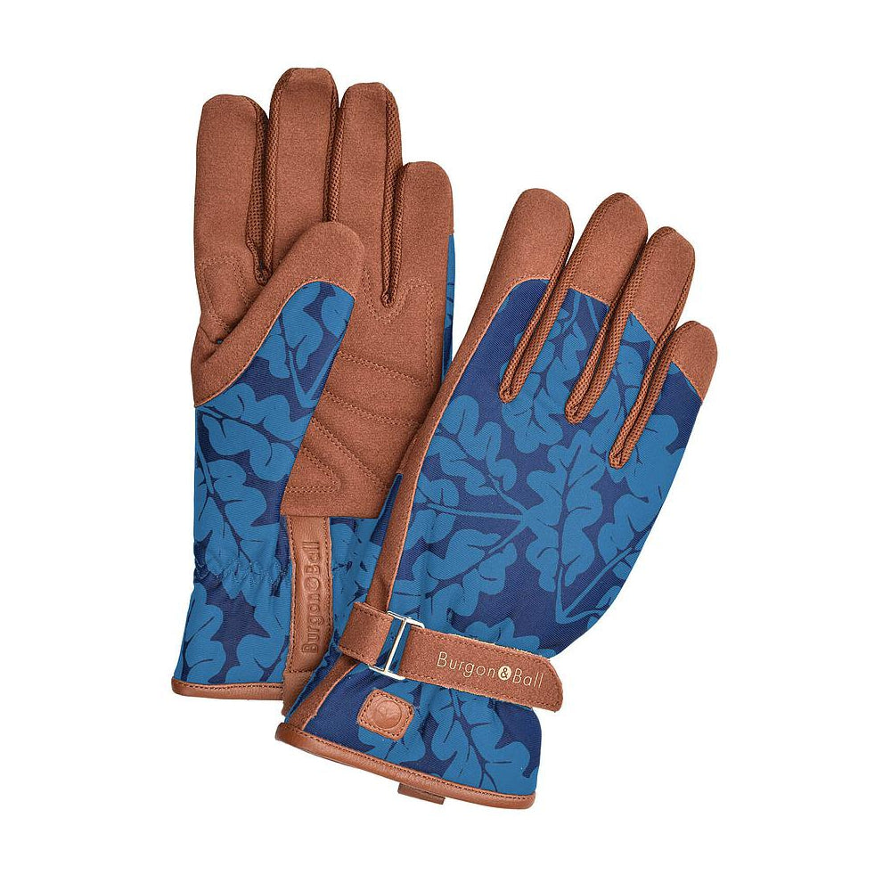 Load image into Gallery viewer, BURGON &amp; BALL Love the Glove Gardening Gloves - Oak Leaf Navy S/M - Pair