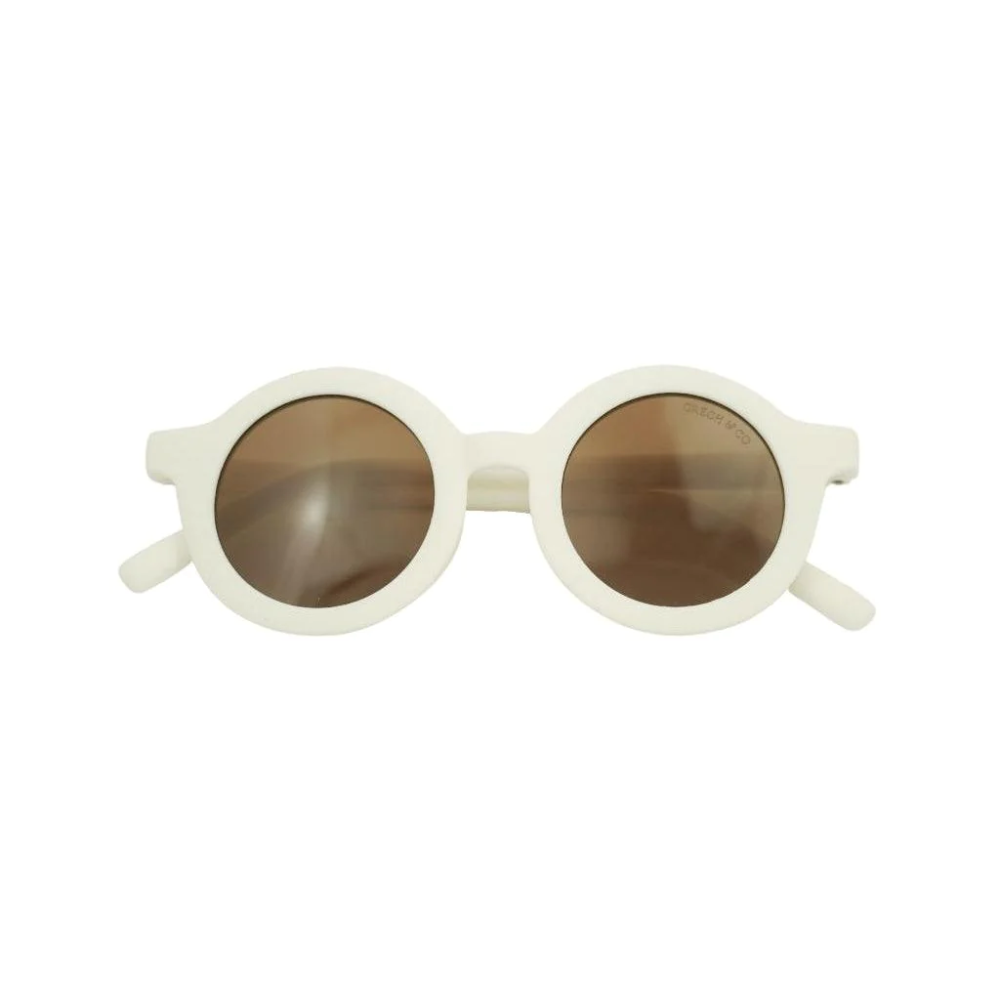 Load image into Gallery viewer, GRECH &amp; CO Child Original Round Bendable Polarized Sunglasses - Dove White (18mth-10yr)