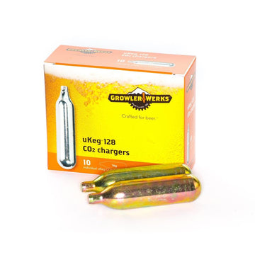 GROWLERWERKS 16g CO2 cartridges, suits uKeg128 - 10pk