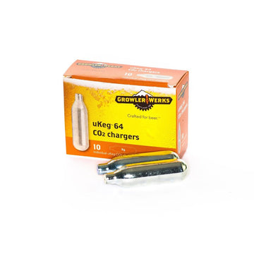 GROWLERWERKS 8g CO2 cartridges, suits uKeg64 - 10pk