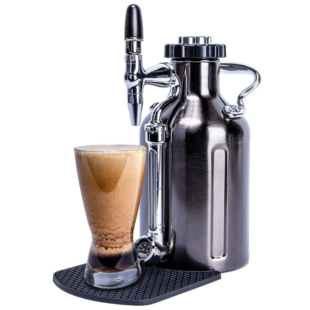 GROWLERWERKS uKeg 50oz Nitro Cold Brew Coffee Maker Keg, Black Chrome