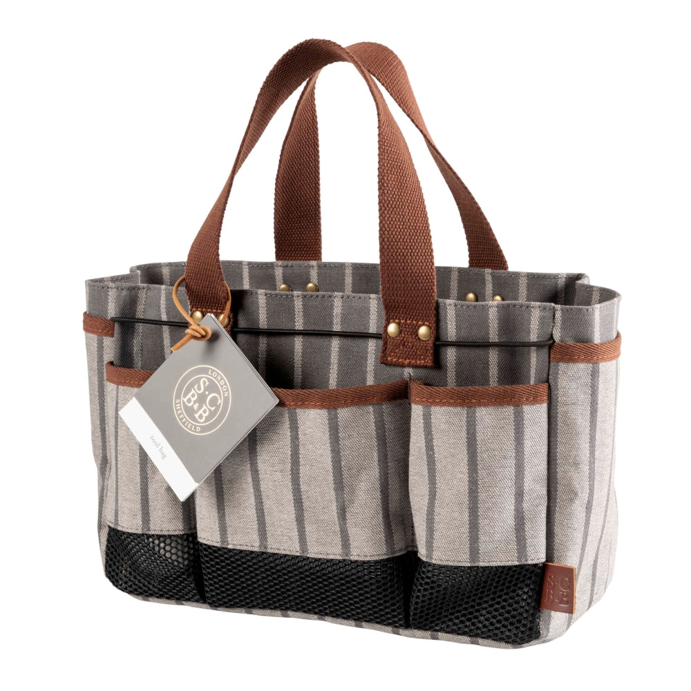 Load image into Gallery viewer, SOPHIE CONRAN Tool Bag - Ticking Stripe Grey