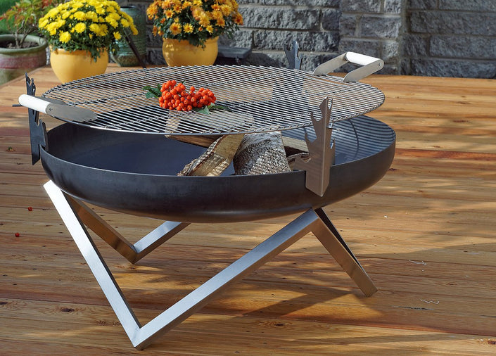 ALFRED RIESS Fire Pit Grill Grates with Handles - Large