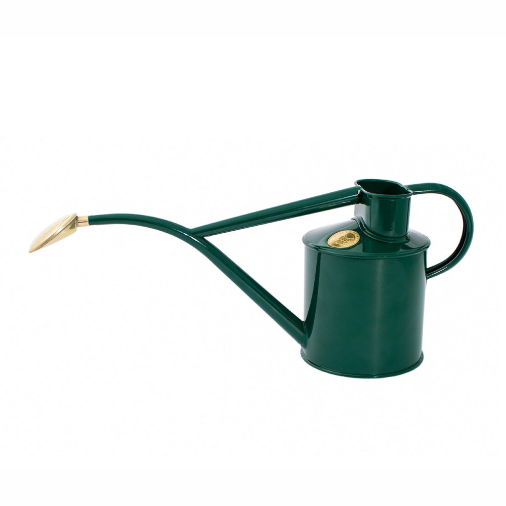 HAWS Gift Boxed Metal Indoor Plant Watering Can 'The Rowley Ripple' 2 Pint (1 Litre) - Green