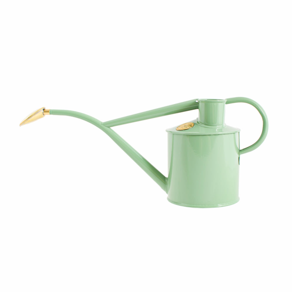 HAWS Gift Boxed Metal Indoor Plant Watering Can 'The Rowley Ripple' 2 Pint (1 Litre) - Sage