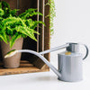 HAWS Gift Boxed Metal Indoor Plant Watering Can 'The Rowley Ripple' 2 Pint (1 Litre) - Titanium