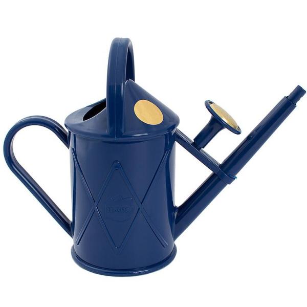 HAWS 'The Bartley Burbler'  1 Litre Heritage Plastic Plant Watering Can - Navy Blue