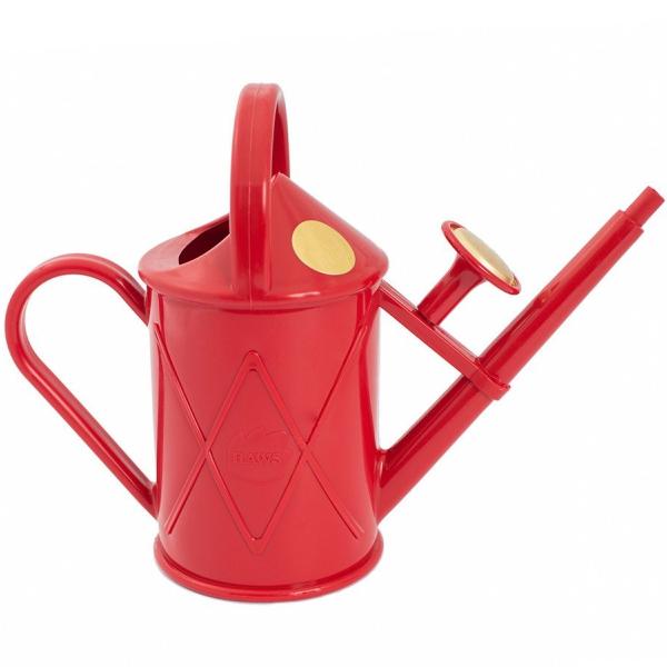 HAWS 1 Litre Heritage Plastic Plant Watering Can - Red