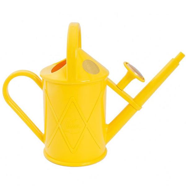 HAWS 'The Bartley Burbler'  1 Litre Heritage Plastic Plant Watering Can - Sunflower Yellow