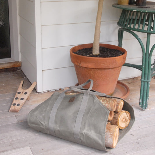 HEAVEN IN EARTH Waxed Canvas Log Bag