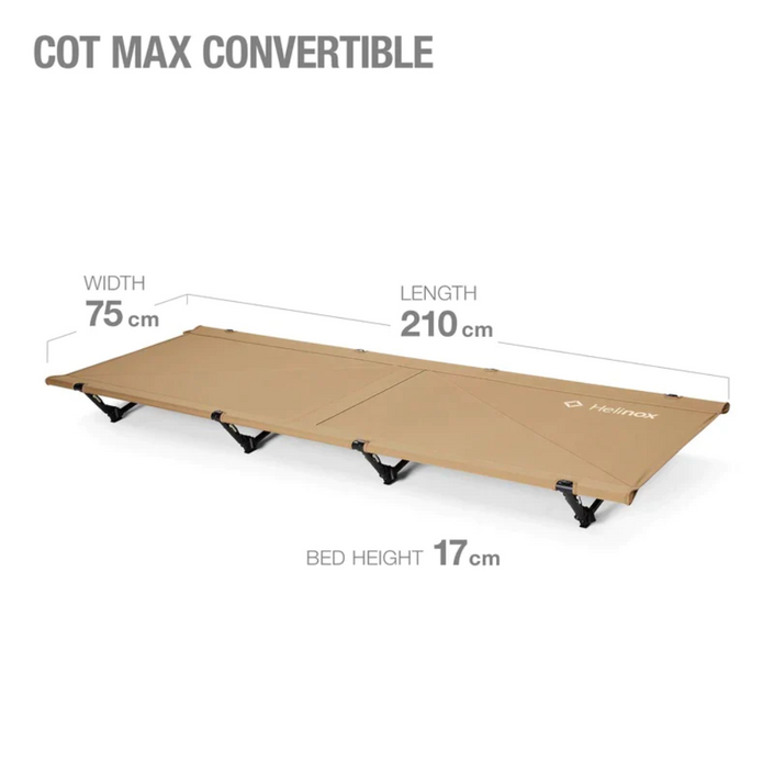 HELINOX Cot Max Convertible - Coyote Tan With Black Frame