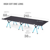 HELINOX High Cot One Long - Black with Blue Frame