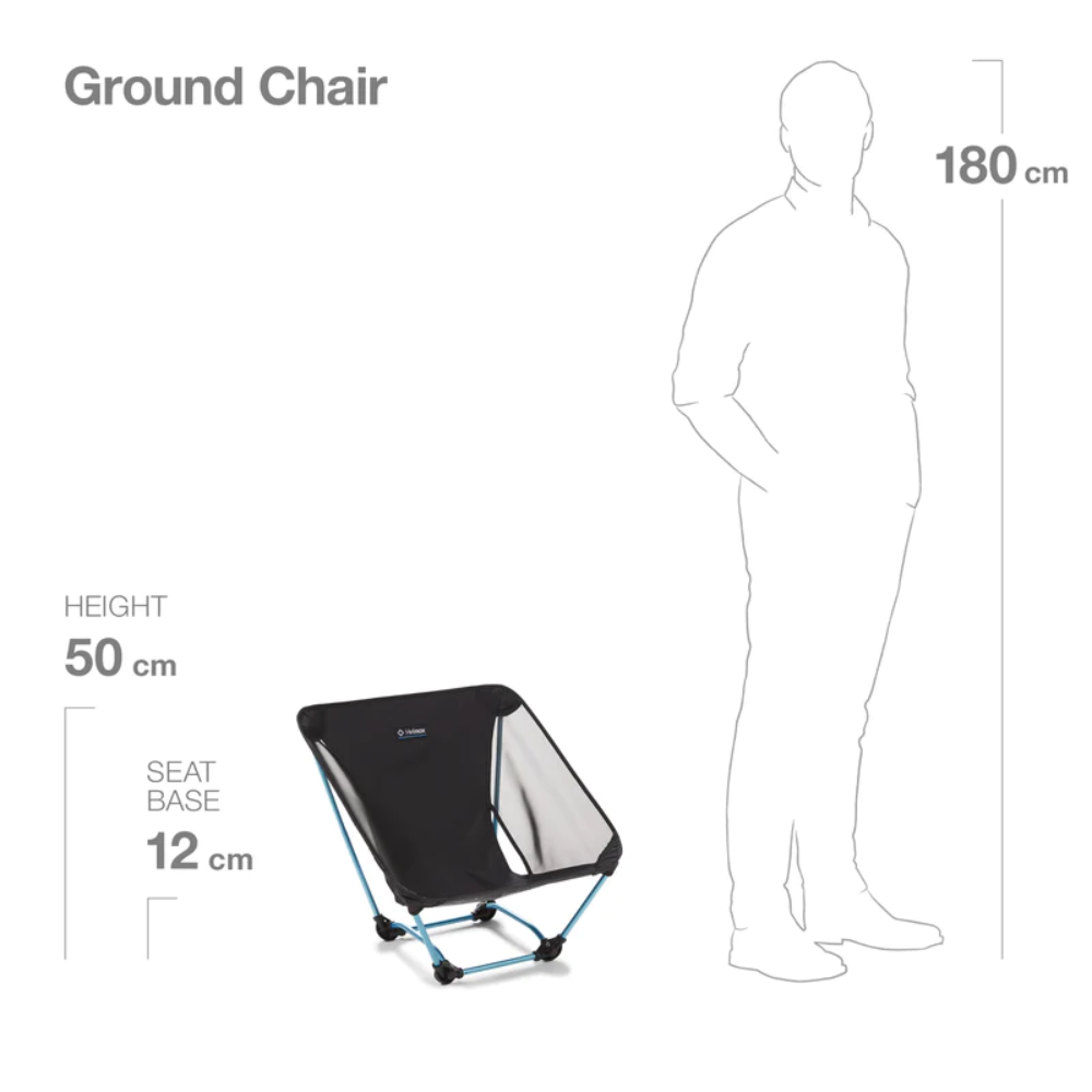 Load image into Gallery viewer, HELINOX Ground Chair - Black With Blue Frame