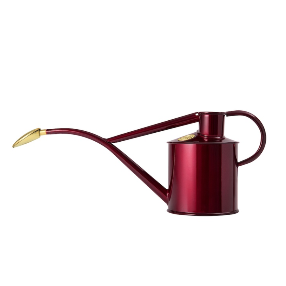 Load image into Gallery viewer, HAWS Gift Boxed Metal Indoor Plant Watering Can &#39;The Rowley Ripple&#39; 2 Pint (1 Litre) - Claret