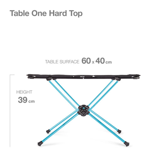 HELINOX Table One Hard Top - Black with Blue Frame