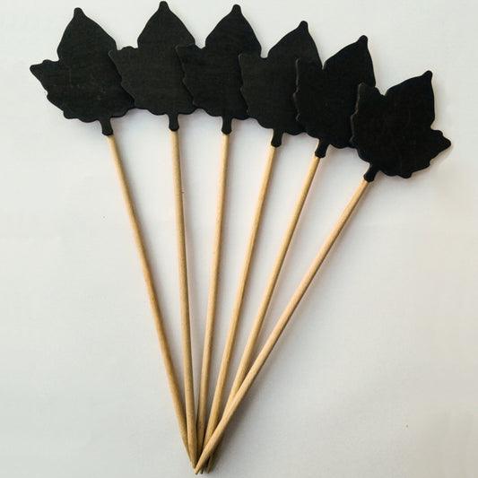 IVORY HOUSE Blackboard Leaf Stakes - 6 Pack
