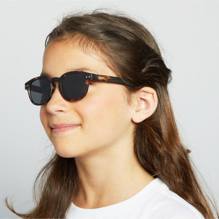 IZIPIZI PARIS Sun Junior Kids STYLE #C Sunglasses - Tortoise (5-10 YEARS)