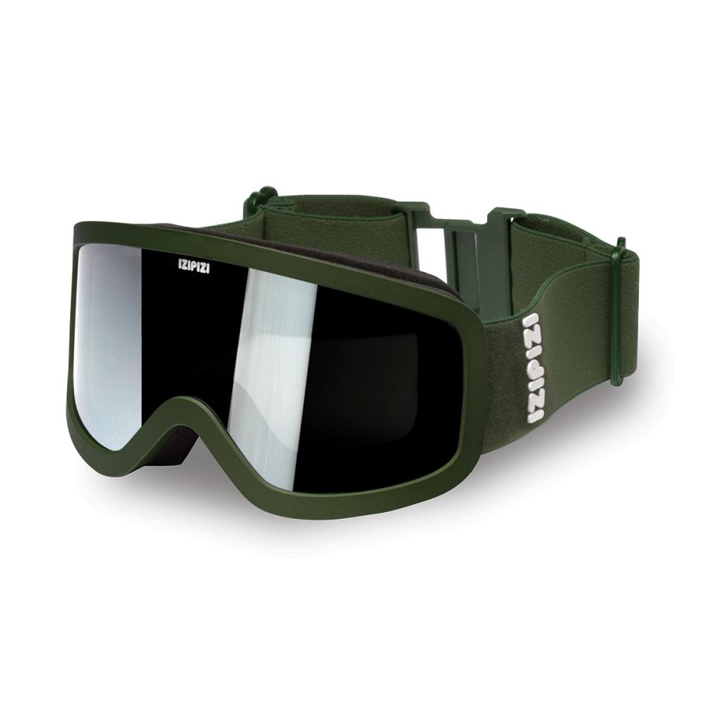 Load image into Gallery viewer, IZIPIZI PARIS Adult Snow Goggles - LARGE - Khaki Green