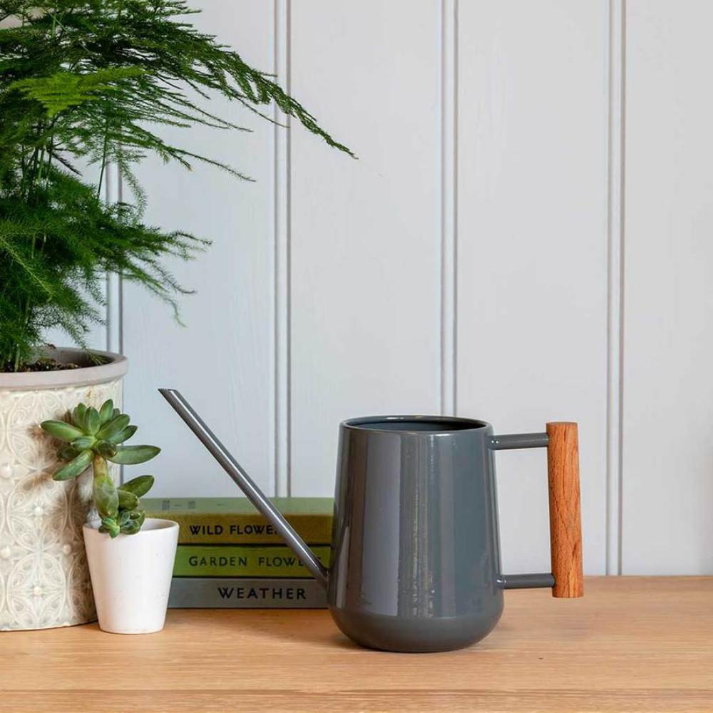 Load image into Gallery viewer, BURGON &amp; BALL Indoor Plant Watering Can - Charcoal