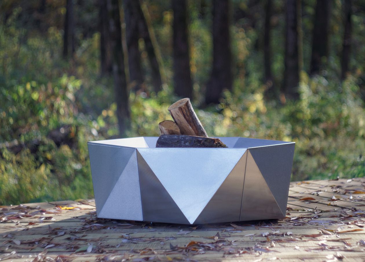 Load image into Gallery viewer, ALFRED RIESS Šešiakampis Stainless Steel Fire Pit