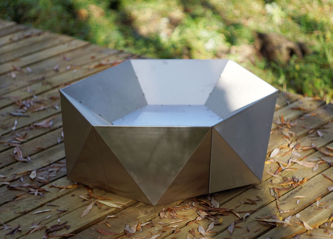 Load image into Gallery viewer, ALFRED RIESS Šešiakampis Stainless Steel Fire Pit