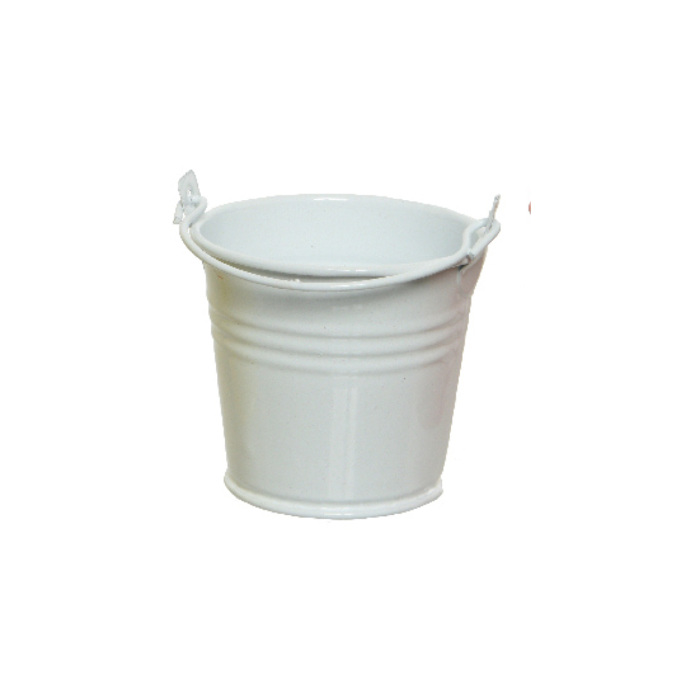 KAEMINGK Mini Bucket Ornament - White