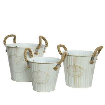 KAEMINGK Iron Bucket Round - Set of 3 **Limited Stock**
