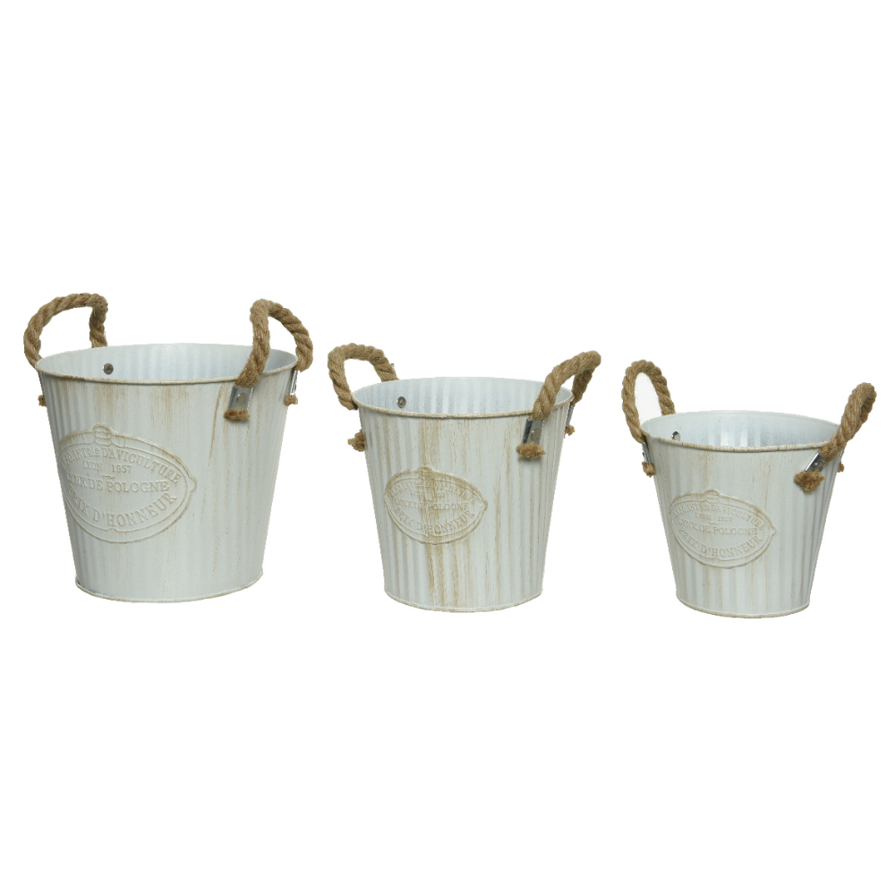 Load image into Gallery viewer, KAEMINGK Iron Bucket Round - Set of 3