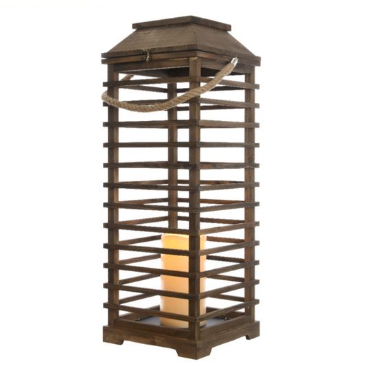 KAEMINGK LED XL Floor Lantern - Wood **Limited Stock**