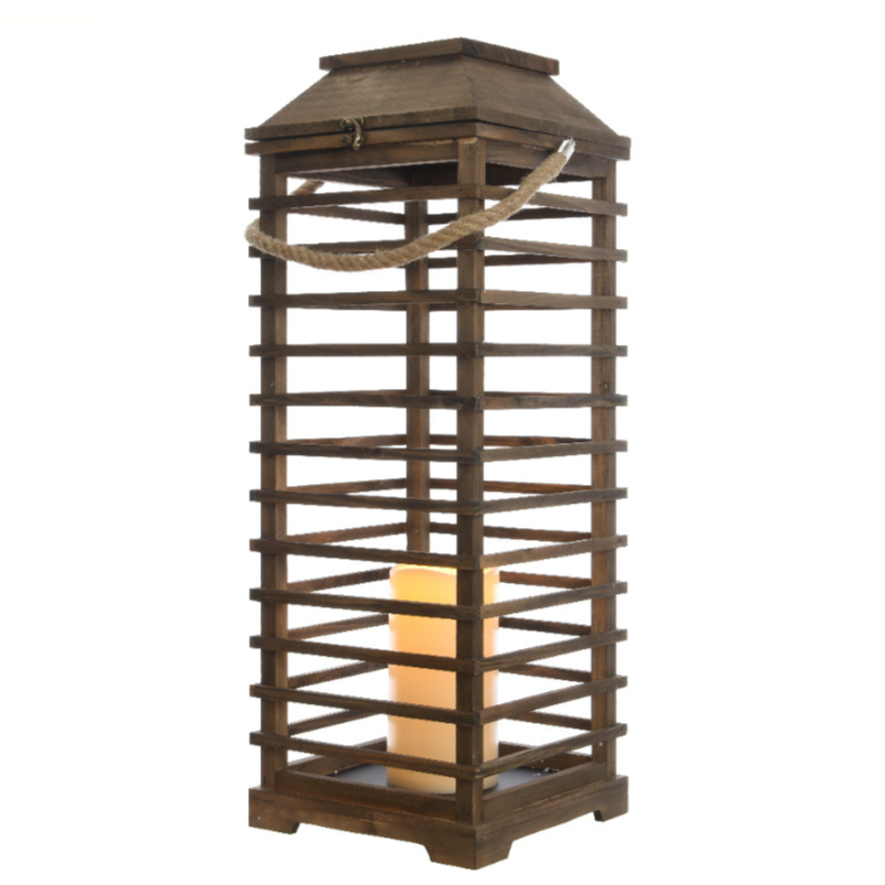 Load image into Gallery viewer, KAEMINGK LED XL Floor Lantern - Wood **Limited Stock**