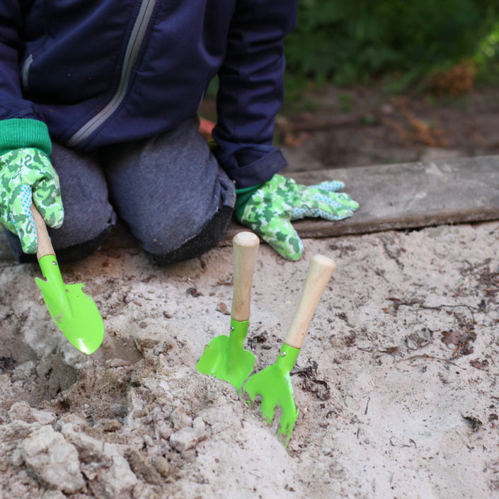 ESSCHERT DESIGN Children's Garden Tool Set 3 Piece - Green