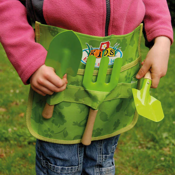 ESSCHERT DESIGN Children's Toolbelt with Tools - Woodland Green