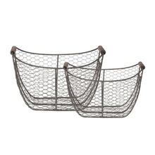 Load image into Gallery viewer, MARTHA&#39;S VINEYARD Scoop Chicken Wire Basket - Set of 2